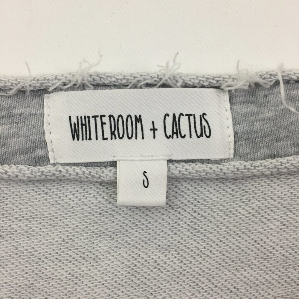 Whiteroom & Cactus Round Neck 1/2 Button Up Sweat Shirt Womens Size S Gray - Picture 7 of 14